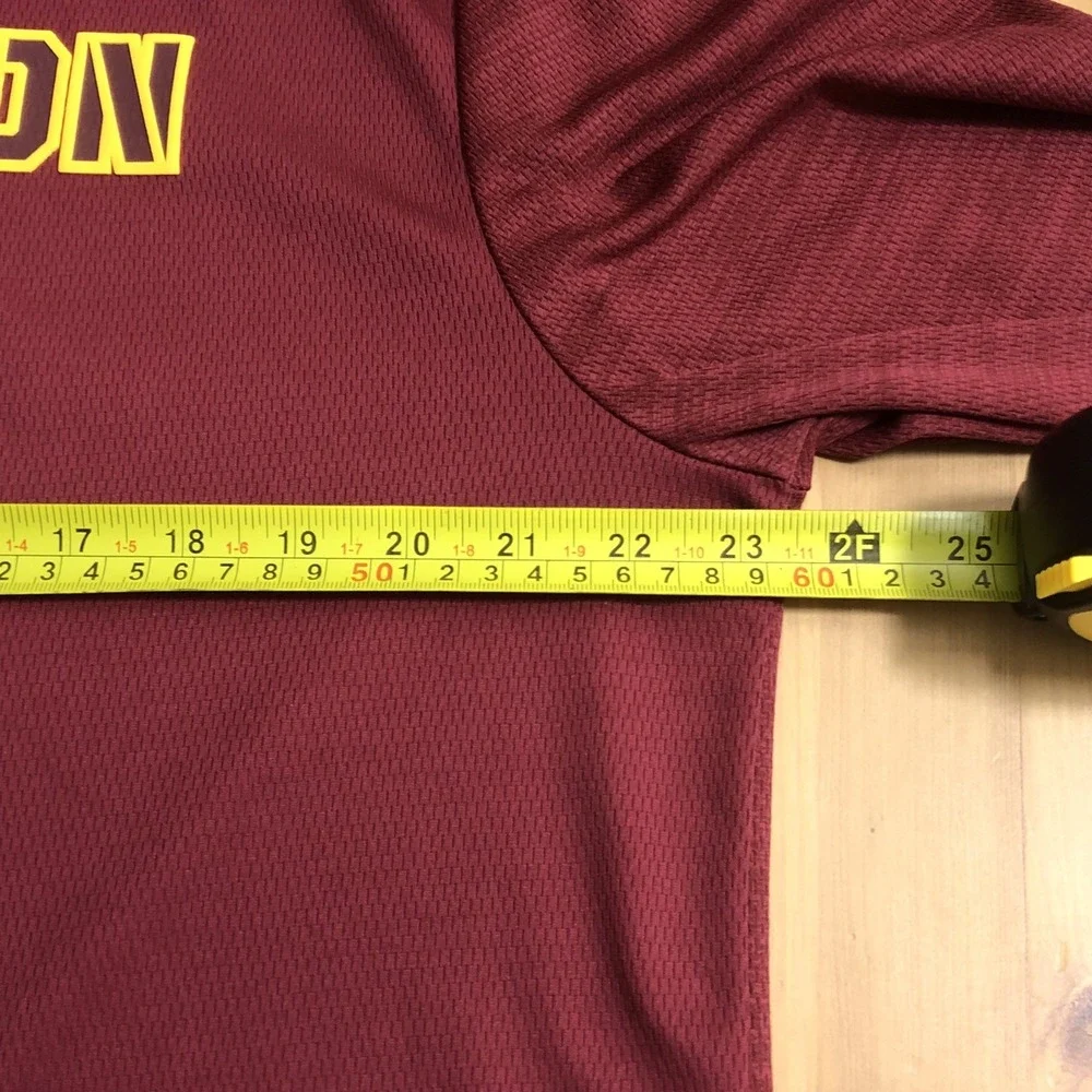 Washington Football Team NFL Long Sleeve Burgandy Dri Fit Shirt Size XL Burgundy